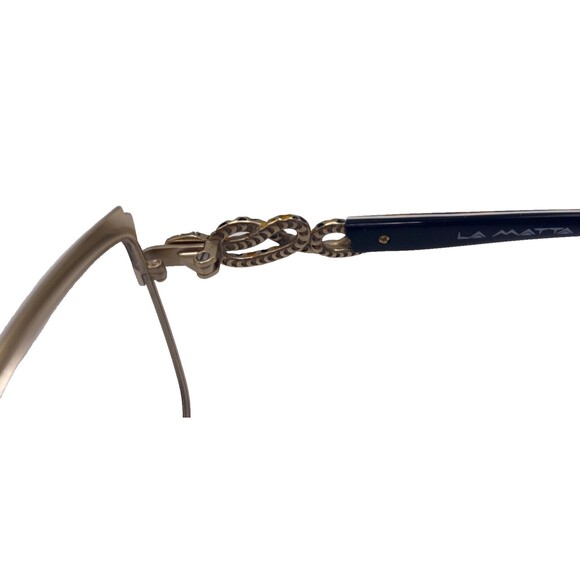NEW LA MATTA LM3275 Eyeglass Frames COL. 02 NWT Rare 53-16 Case included Snake - Picture 6 of 10